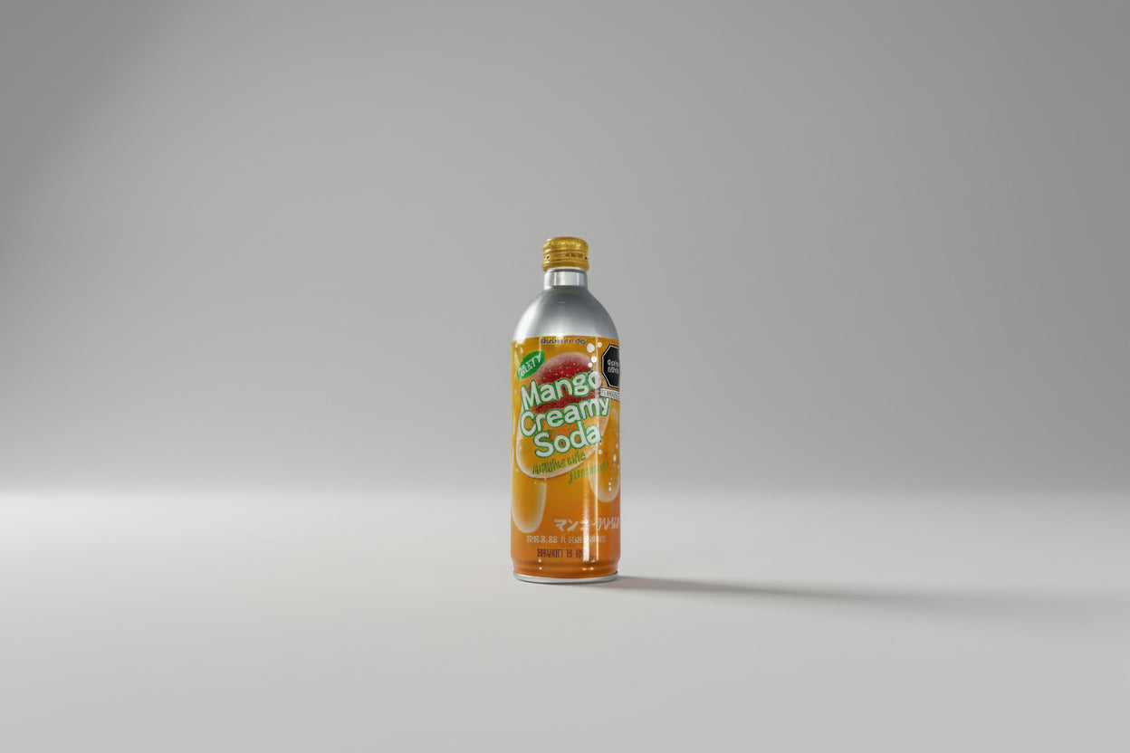 UCC Creamy Soda 490ml – Refresco Japonés Cremoso | Sabor Mango y Melón