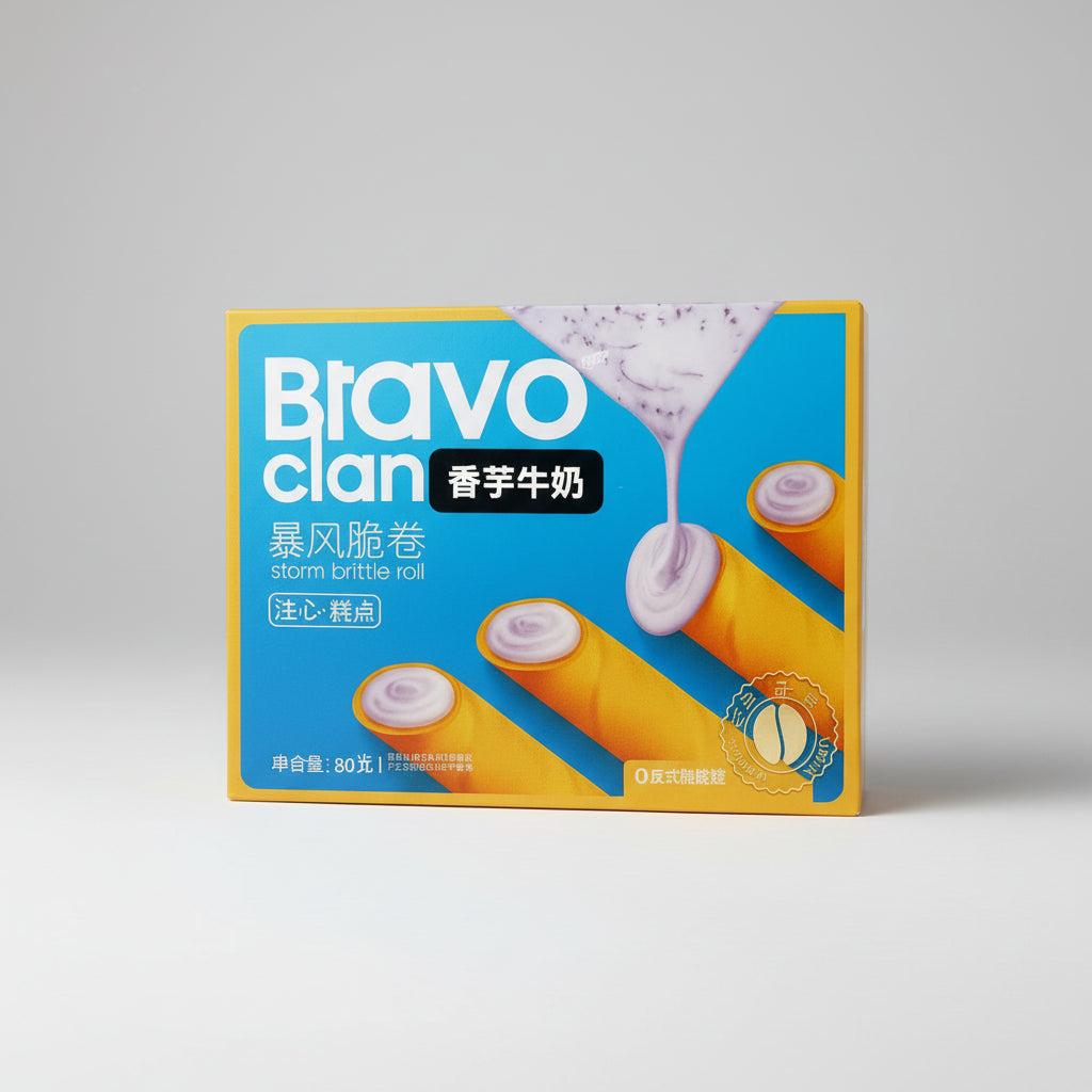 Galleta en rollo de Taro con Leche Bravo Clan 80 g