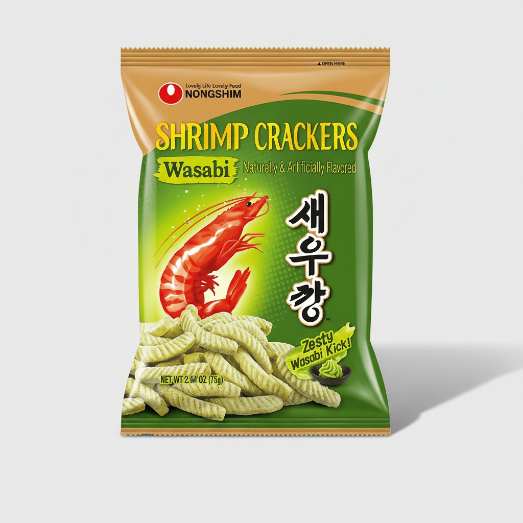 Snack salado de Camarón con Wasabi Nongshim 75 g