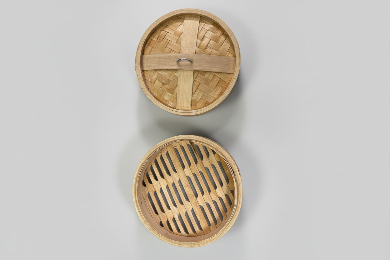 Vaporera 24cm | Bambú Tradicional para Cocina al Vapor