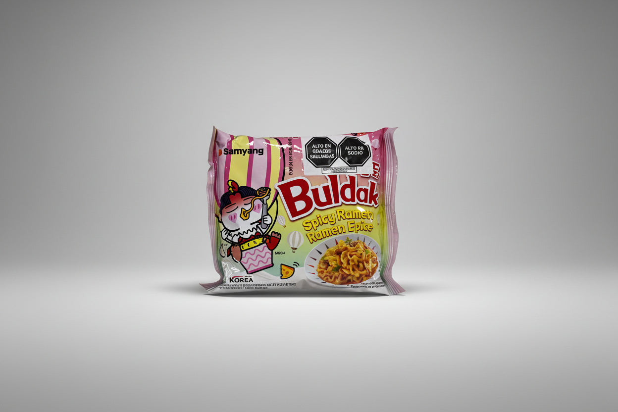 Buldak Cream Carbonara | Fideos Coreanos Picantes con Salsa Cremosa