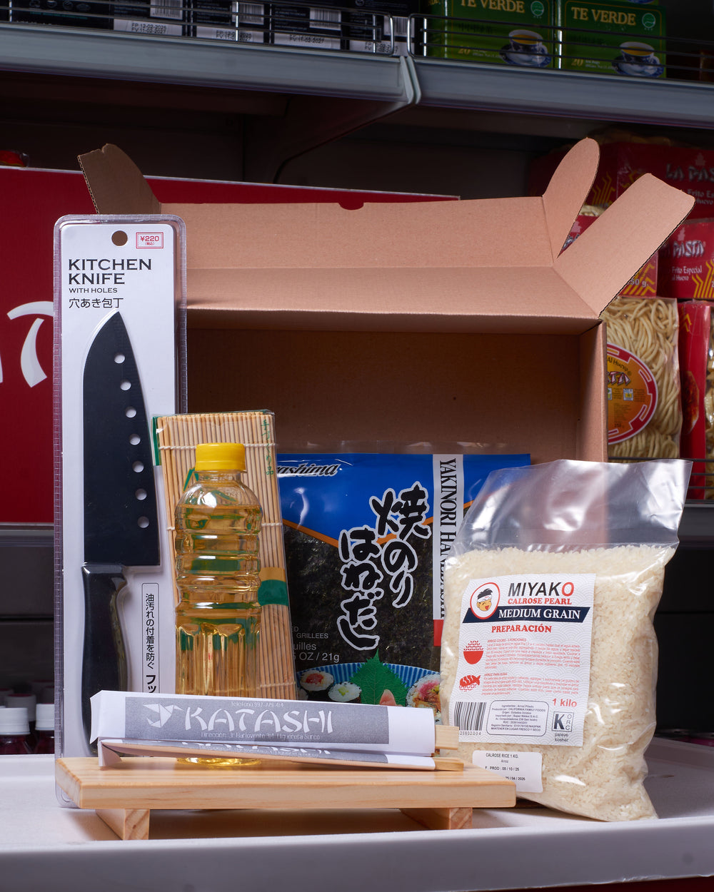 Kit de makis y productos japoneses de Katashi Supermarket