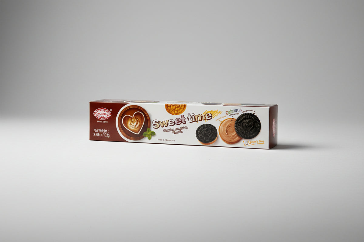 Galletas Sándwich Jiashili Sweet Time Sabor Tiramisú 102 g