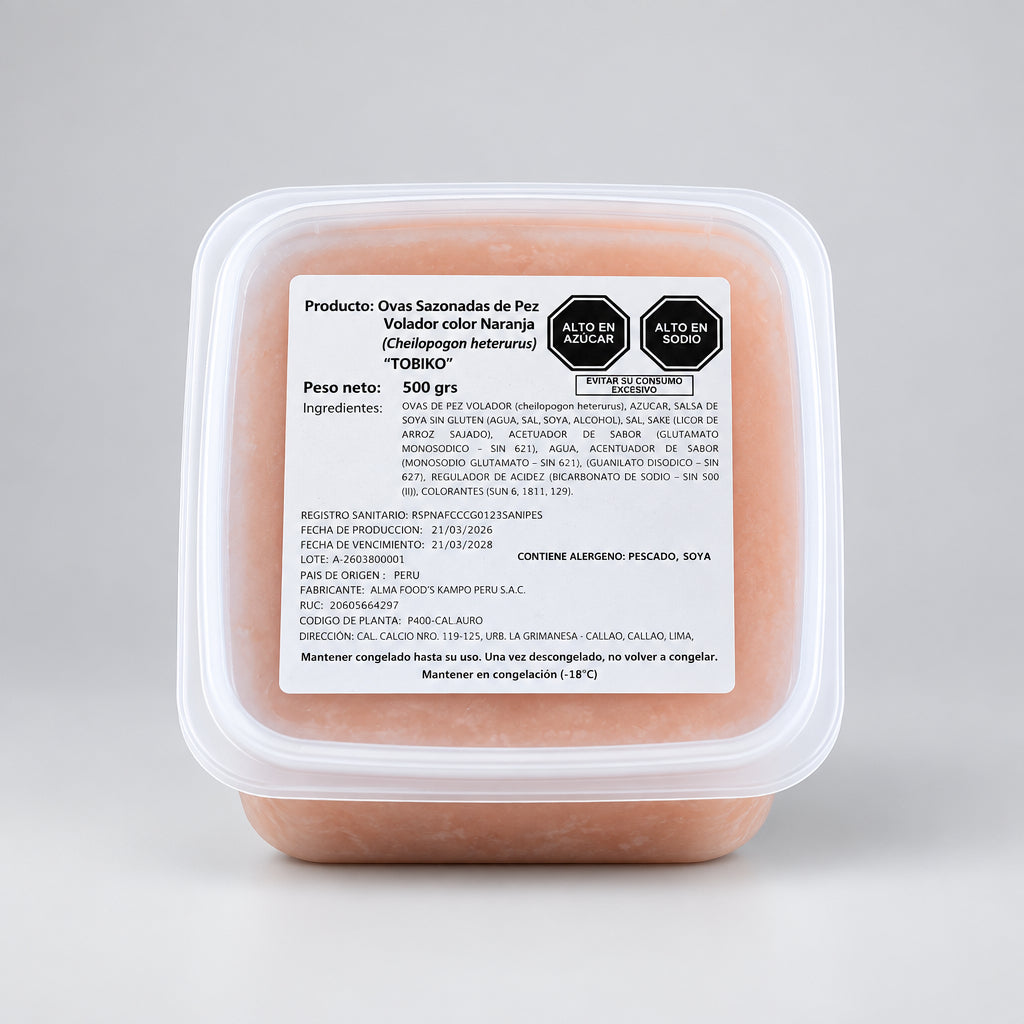 Ovas de Pescado Masago y Tobiko 500 g | Huevas para Sushi Rojo y Naranja