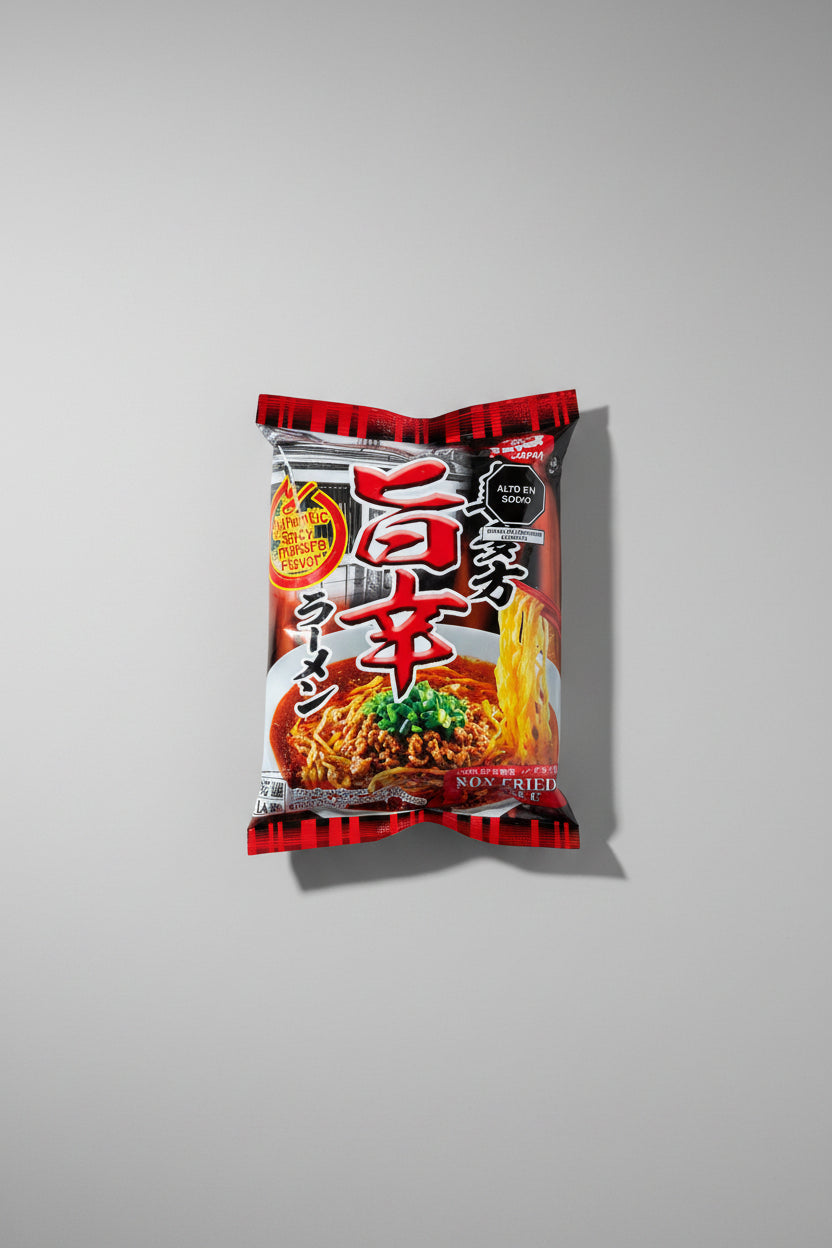 Ramen Instantáneo Vegano Kitakata Umakara — Sabor Soya Picante 86g
