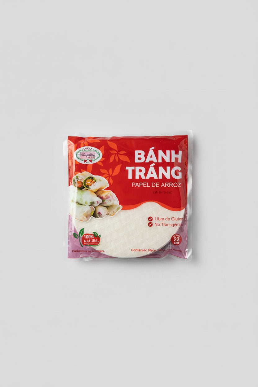 Papel de Arroz Bánh Tráng 22cm x 33 | Rollitos Vietnamitas
