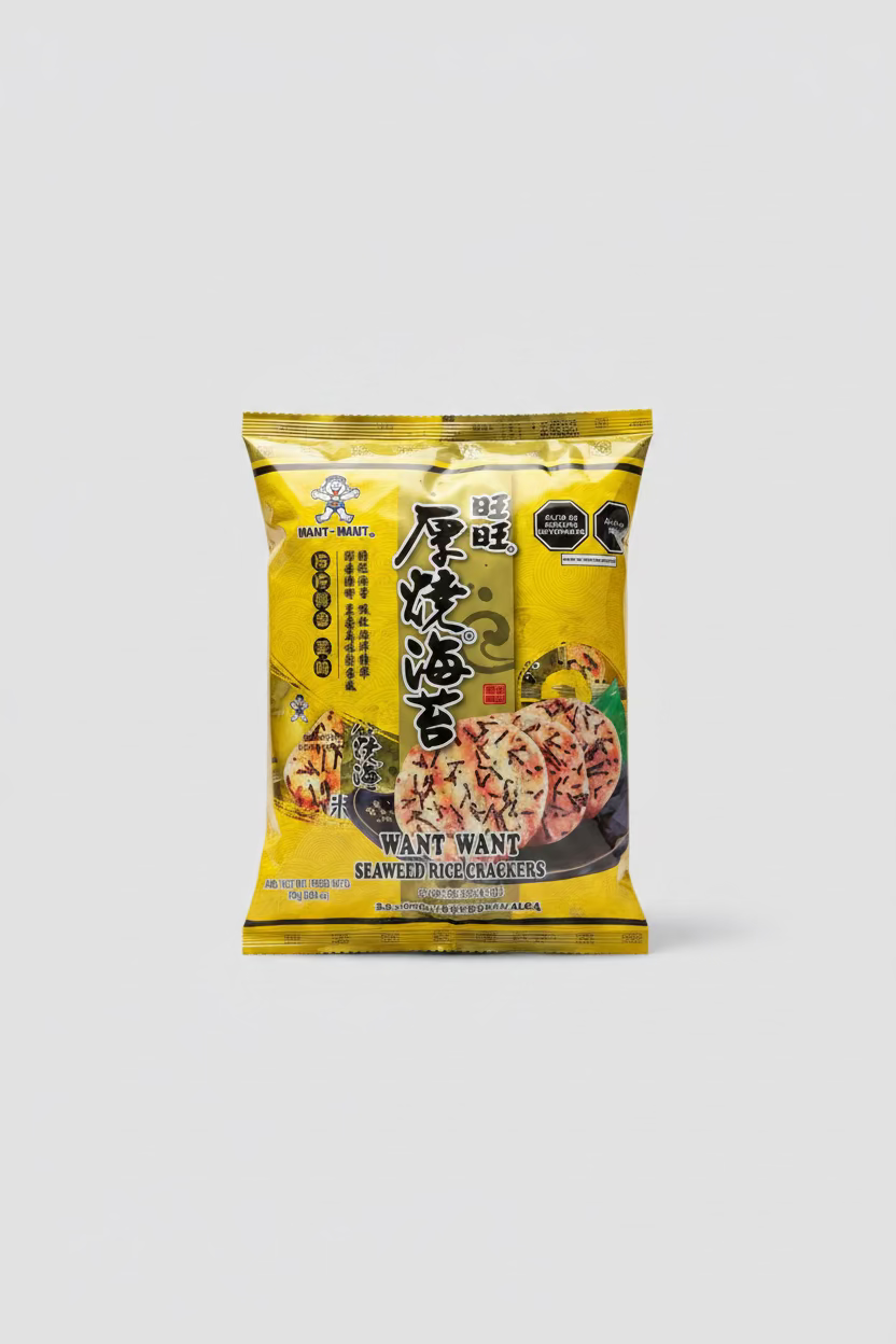 Galleta want want de arroz con algas nori