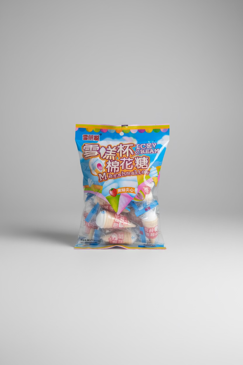 Marshmallow en forma de cono de helado